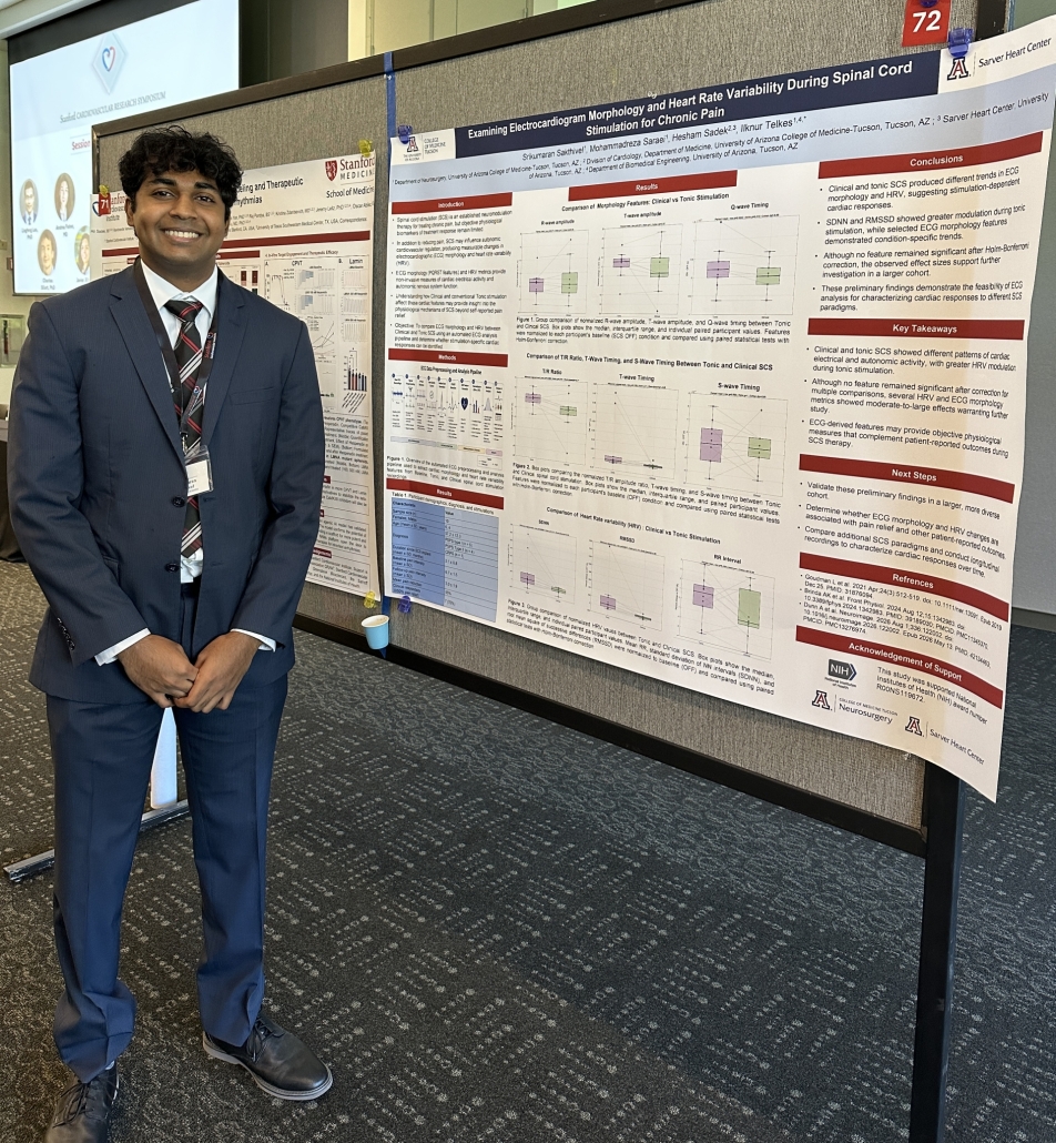 Congratulations to Srikumaran (Sri) Sakthivel on completing his co-op position in the Department of Neurosurgery at the University of Arizona
